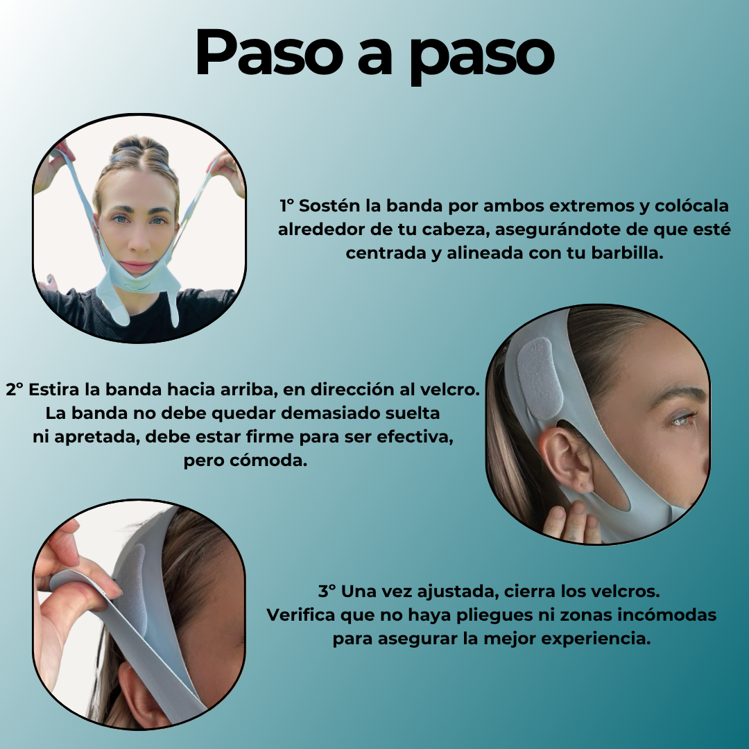 Reductor de papada reutilizable para mujer y hombre.