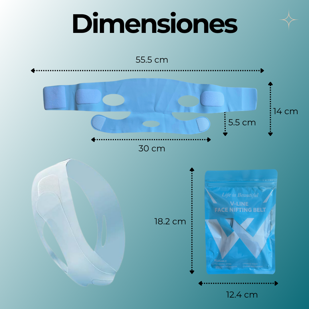 Reductor de papada reutilizable para mujer y hombre.