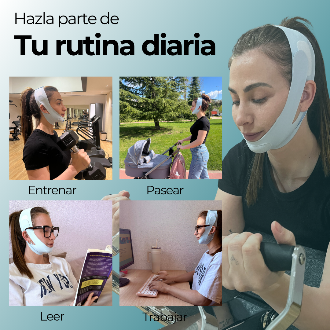 Reductor de papada reutilizable para mujer y hombre.